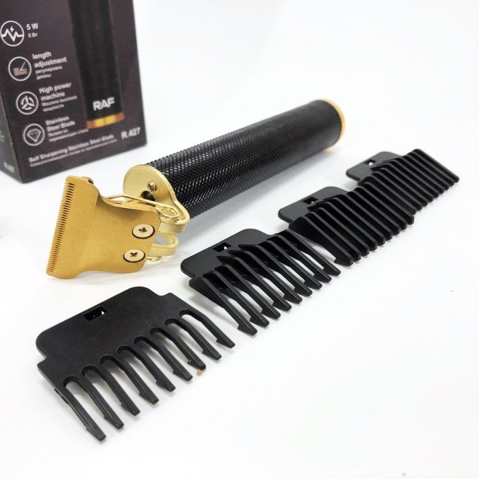 Тример акумуляторний для стрижки волосся RAF R.427 для бороди вусів машинка для стрижки 5 Вт