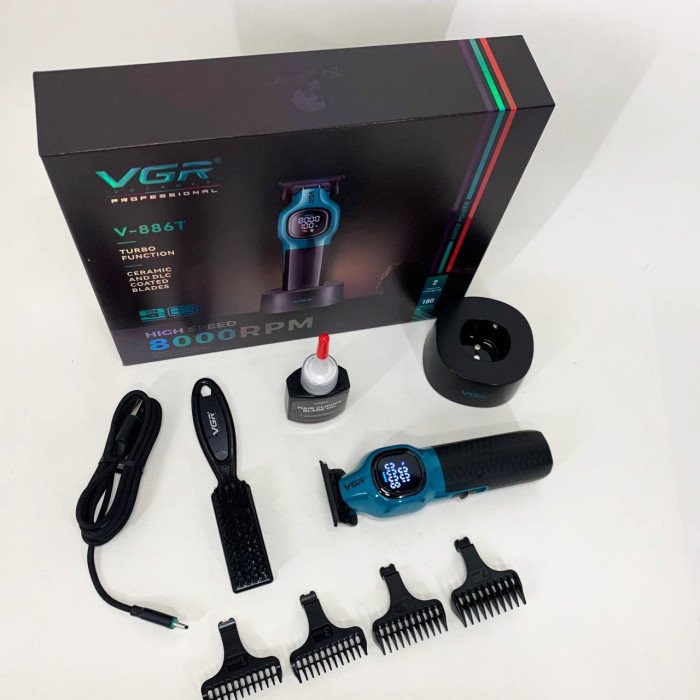 Тример для стрижки волосся VGR V-886T BLUE 8000RPM