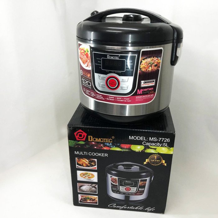 Мультиварка електрична пароварка рисоварка Domotec MS-7726 5л/12 програм Майстер Шеф 1500 W