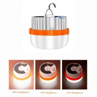 Світлодіодний ліхтар кемпінг на сонячній батареї T2-SMD, АКБ Li-Ion, ЗУ Тype-C