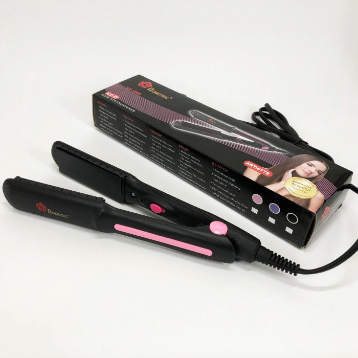 Щипці, плойка прасок DOMOTEC MS-4905, Щітка щипці для випрямлення волосся. Колір: рожевий