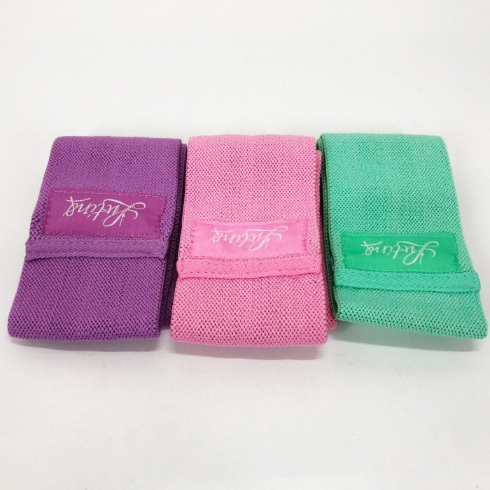 Гумки для фітнесу та спорту WOW LT-003 Набір тканинна стрічка еспандер 3 шт, Джгут еспандер для заняття