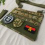Сумка-кобура мультикам наплічна з липучкою для шевронів, тактична сумка чоловіча з кордури