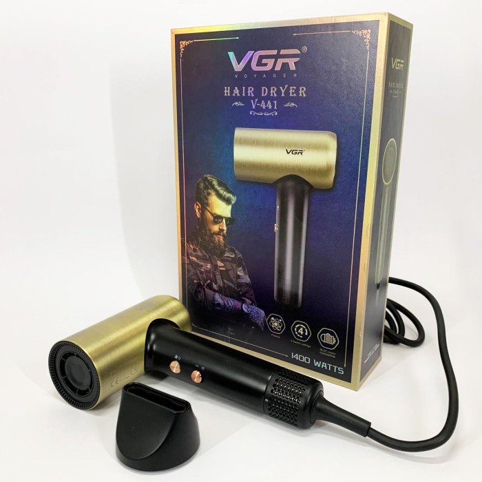 Фен професійний VGR V-441 з 3 рівнями обдування та 4 рівнями температури