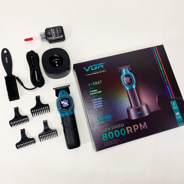 Тример для стрижки волосся VGR V-886T BLUE 8000RPM