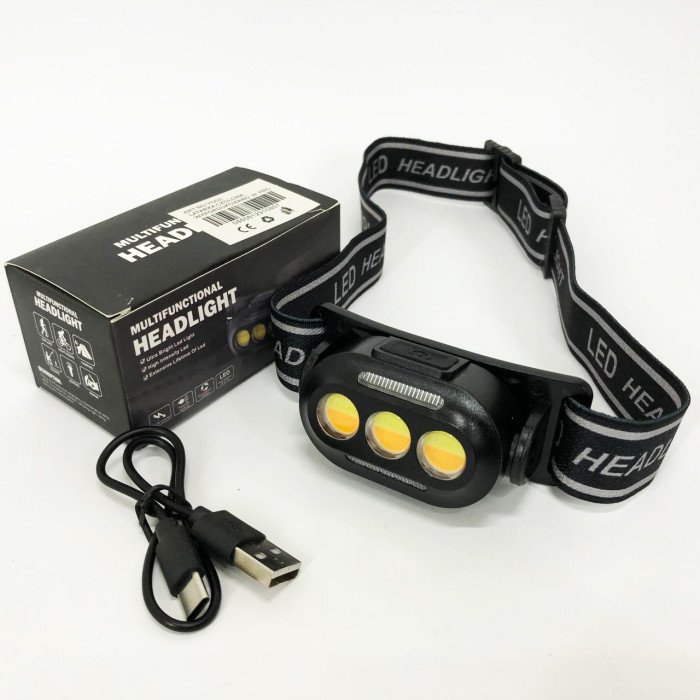 Ліхтарик налобний YD02-COB (White+red+blue), Ліхтарі налобні для активних людей, ліхтар для туризму