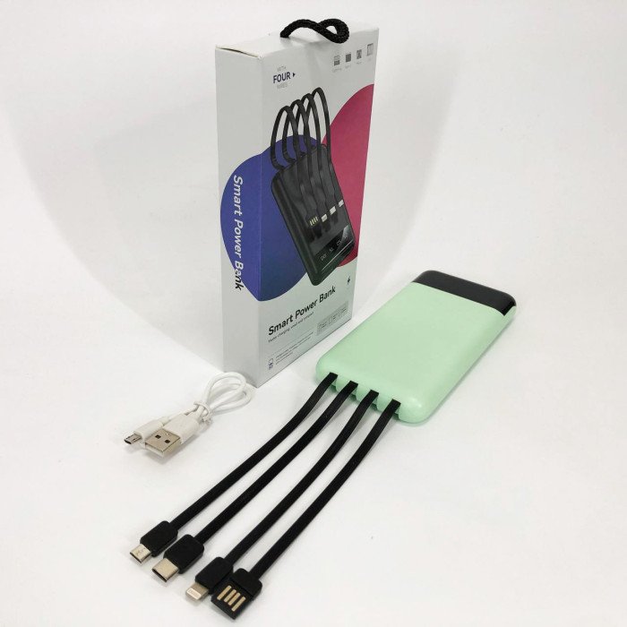 Павербанк Power Bank UKC 50000mAh Мобільна зарядка зовнішній акумулятор портативний павер. Колір: зелений