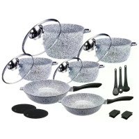 Набір кухонного посуду Edenberg EB-8183 із гранітним антипригарним покриттям 17 предметів