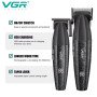 Професійний набір для стрижки волосся VGR V-640 акумуляторний Barber Combo PREMIUM. Колір: чорний