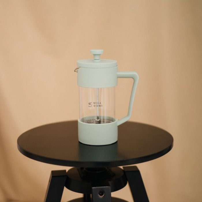Френч-прес Well Done WD-8053A м'ятний 350 мл, Чайник самовар скляний, Чайники для заварки