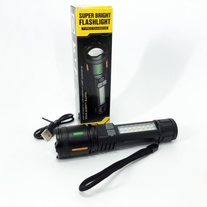 Ліхтар 530-2-TG+COB(white+red+blue)