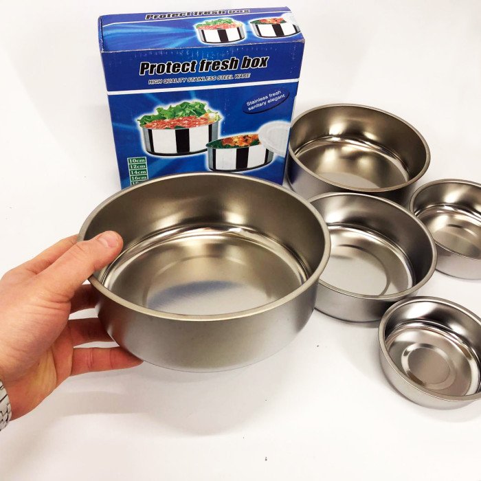 Набір харчових контейнерів Unique UN-1515 5 шт із нержавіючої сталі