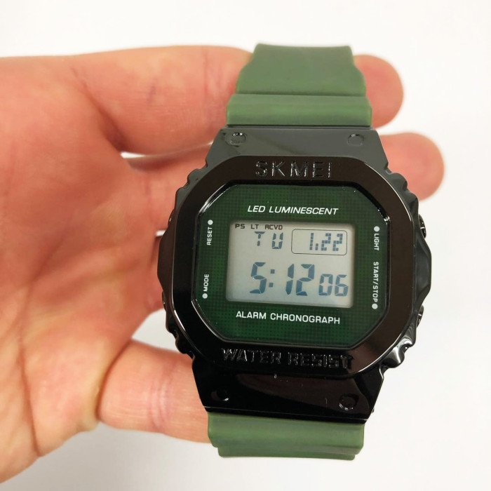 Годинник наручний чоловічий SKMEI 1851AG, годинник наручний електронний тактичний, протиударний годинник