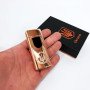 Електрична та газова запальничка Україна із USB-зарядкою HL-435, запальничка незвичайна. Колір: золотий