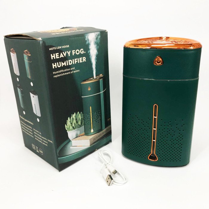 Ультразвуковий зволожувач повітря для дітей з підсвічуванням Heavy Fog Humidifier, Зволожувач міні. Зелений