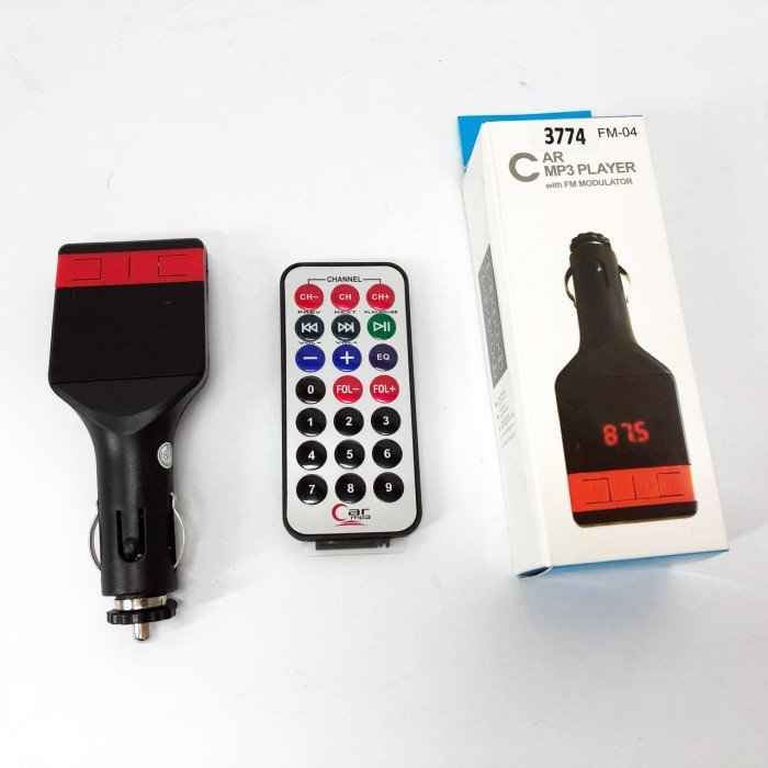 Автомобільний FM-модулятор трансмітер Fm-04, MP3 Player з пультом дистанційного керування