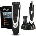 Машинка для стрижки Adler AD 2822 чоловічий тример з насадками для голови носа вух та тіла