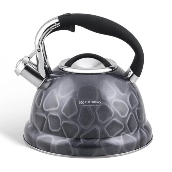 Чайник із свистком Edenberg EB-1910 з турбо індукційним дном 3л Black