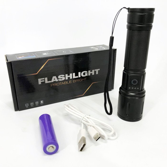 Ручной фонарик PLD-606 White Laser LED PM10-TG представлен с функцией зума, Power Bank, хороший фонарик