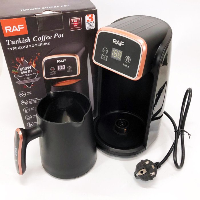 Кавоварка електрична RAF R.117, 300 мл, 600 Вт, чашка кавова з підігрівом, турка