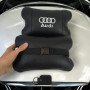 Автомобільна подушка для підголівника Audi – чорна натуральна шкіра