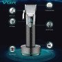 Професійна бездротова машинка для стрижки VGR V-682 тример для волосся, бороди та вусів на підставці