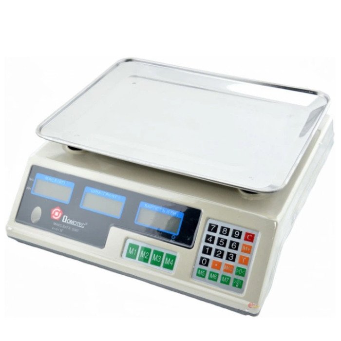 Ваги торговельні платформа DOMOTEC MS-228 до 50кг акумулятор