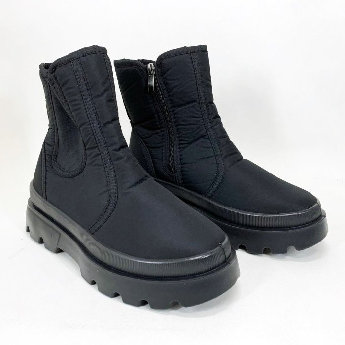 Челсі жіночі 37р 23.5см чорні, Жіночі черевики з нейлону, Жіночі черевики зі штучним хутром