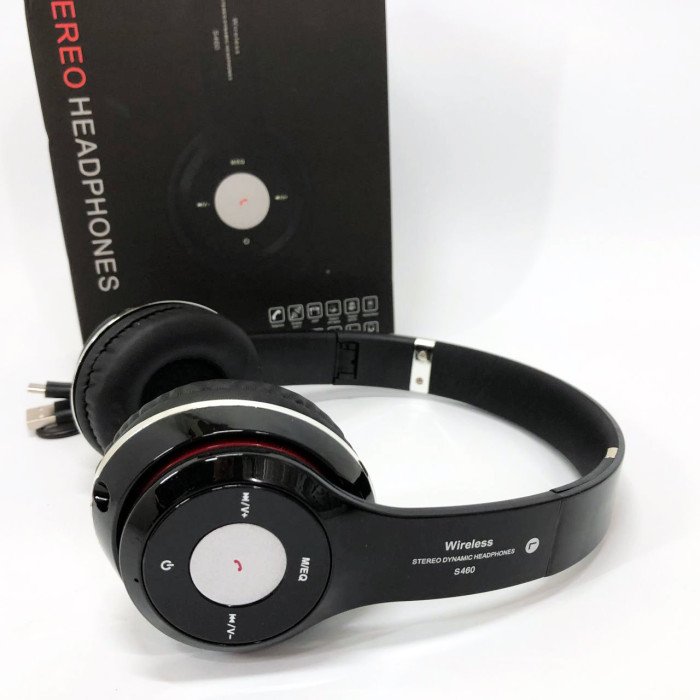 Бездротові навушники S460 Bluetooth black з MP3 плеєром чорний 18-20000 Гц, Бездротові блюз навушники