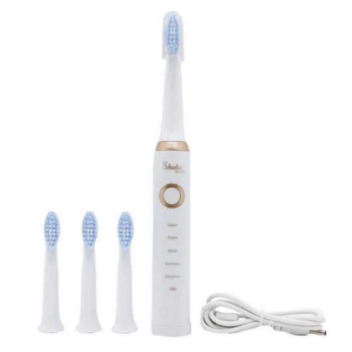 Електрична зубна щітка shuke sk-601 біла / Зубна щітка електро доросла / Щітка shuke