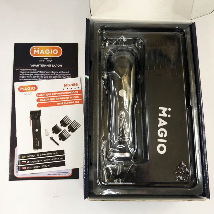 Машинка для стрижки волосся MAGIO MG-186, електромашинка для волосся, машинка для стрижки чоловіча