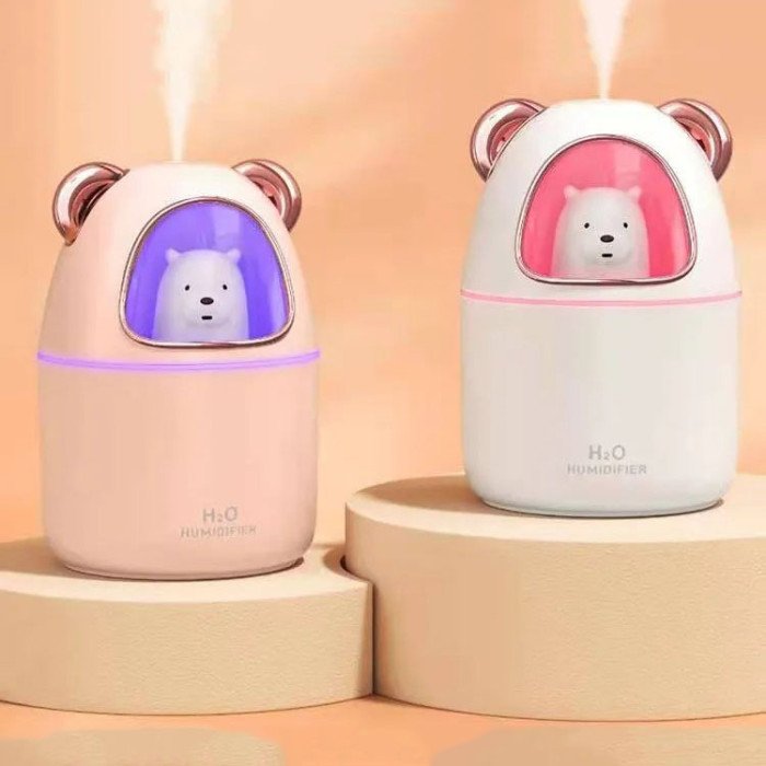Зволожувач повітря Bear Humidifier H2O USB Ультразвуковий зволожувач повітря Арома 300мл. Колір: рожевий