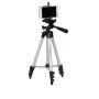 Штатив для телефону та фотоапарата Tripod 3110 PRO портативний трипод 0,35-1.02м висота. Колір: срібний