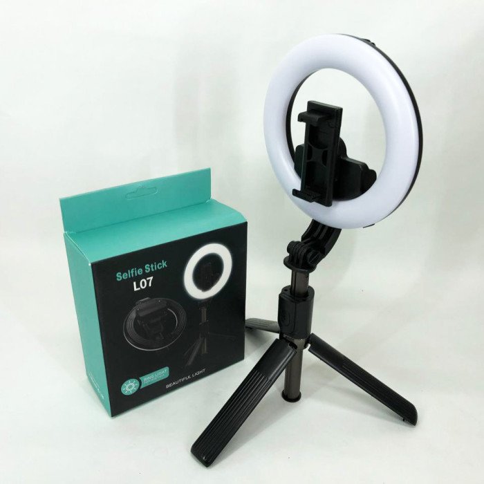 Монопод з кільцевою лампою 16 см (трипод, c bluetooth) L07