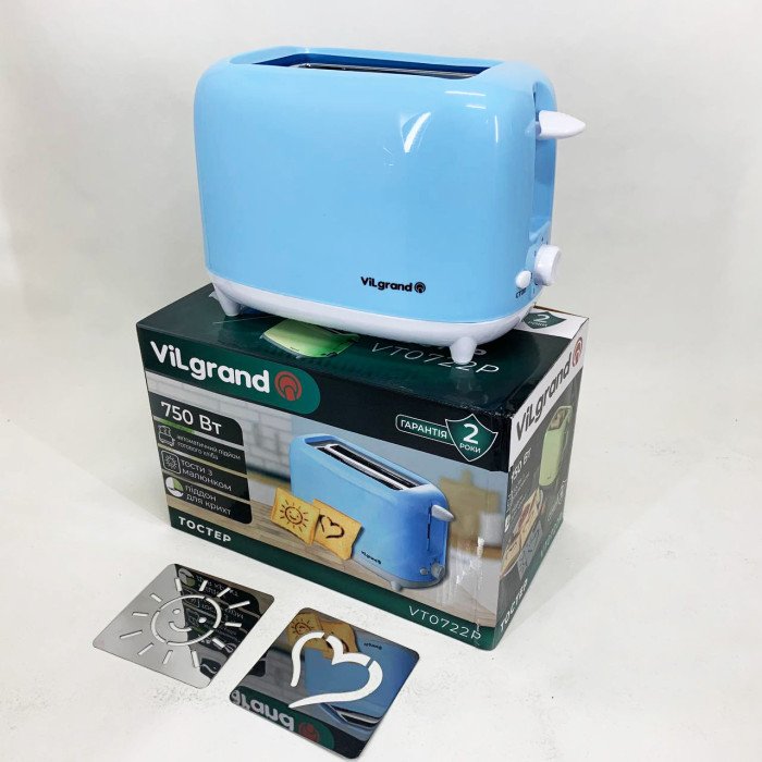 Тостер VILGRAND VT0722P. Колір: блакитний