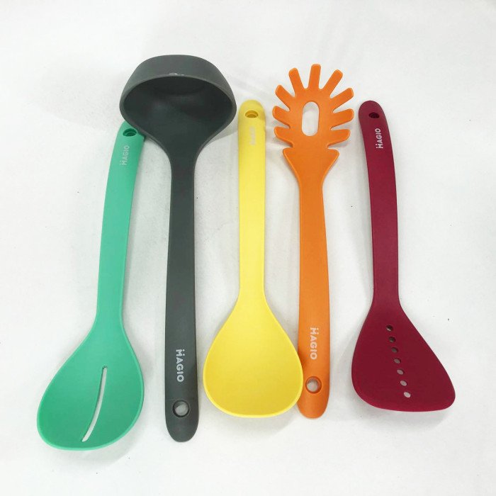 Набір кухонних речей Magio MG-1123 5 предметів, Силіконовий кухонний набір кухарів