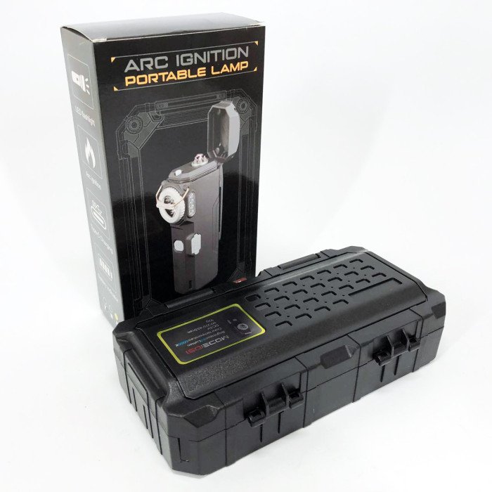 Ліхтарик-запальничка армійська MULTIFUNCTIONAL D51-COB, Запальнички подарунки для чоловіків. Колір: чорний