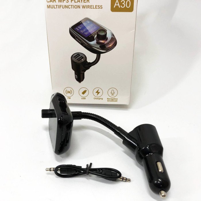 Автомобільний FM трансмітер модулятор A30 Bluetooth, Фм трансмітер від прикурювача