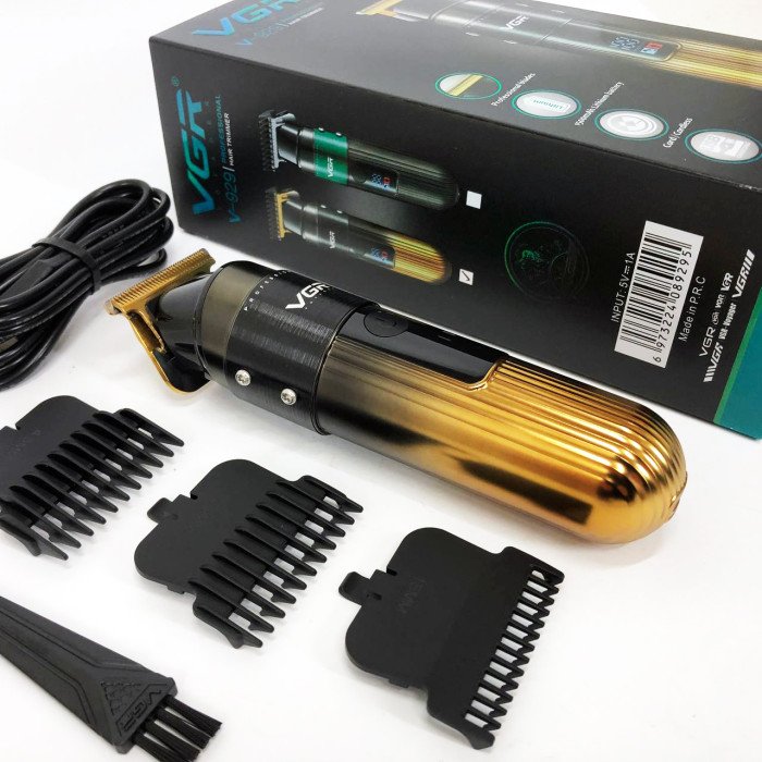 Машинка для стрижки волосся VGR V-929 акумуляторна, Машинка окантувальна професійна для бороди