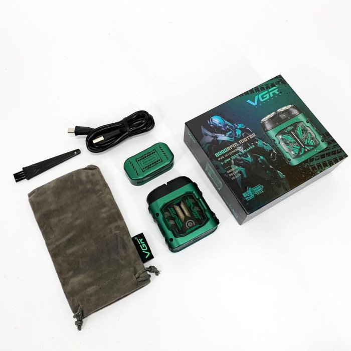 Електробритва VGR V-344. Колір: зелений