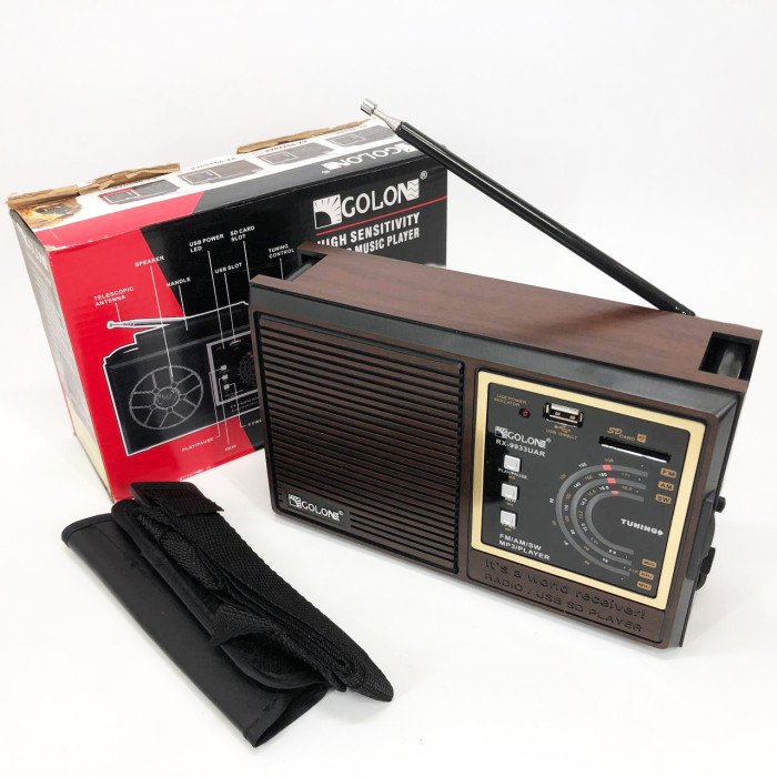 Радіоприймач акумуляторний автономний GOLON RX-9933UAR, Радіо приймачі від мережі