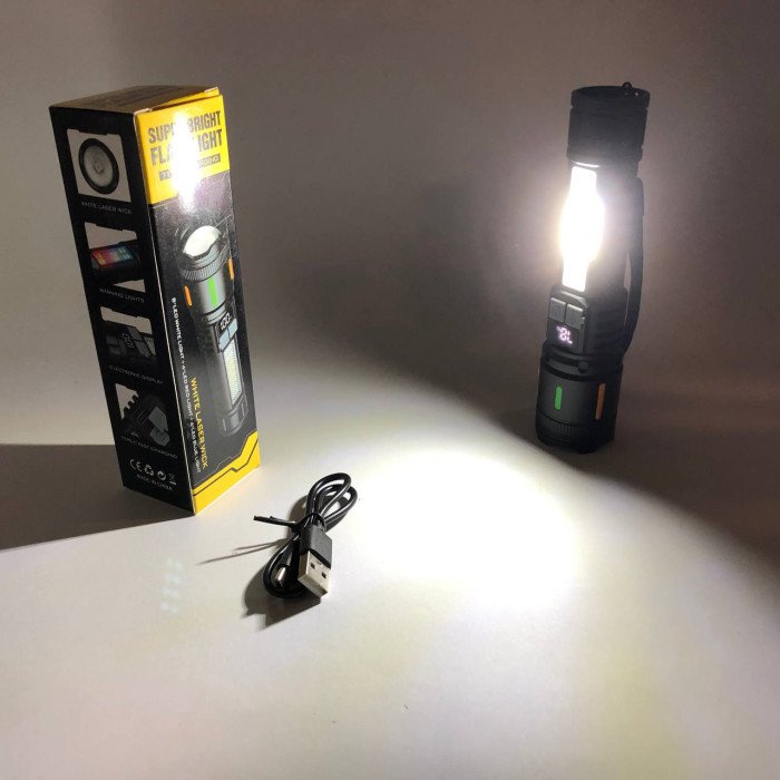 Ліхтар 530-2-TG+COB(white+red+blue)