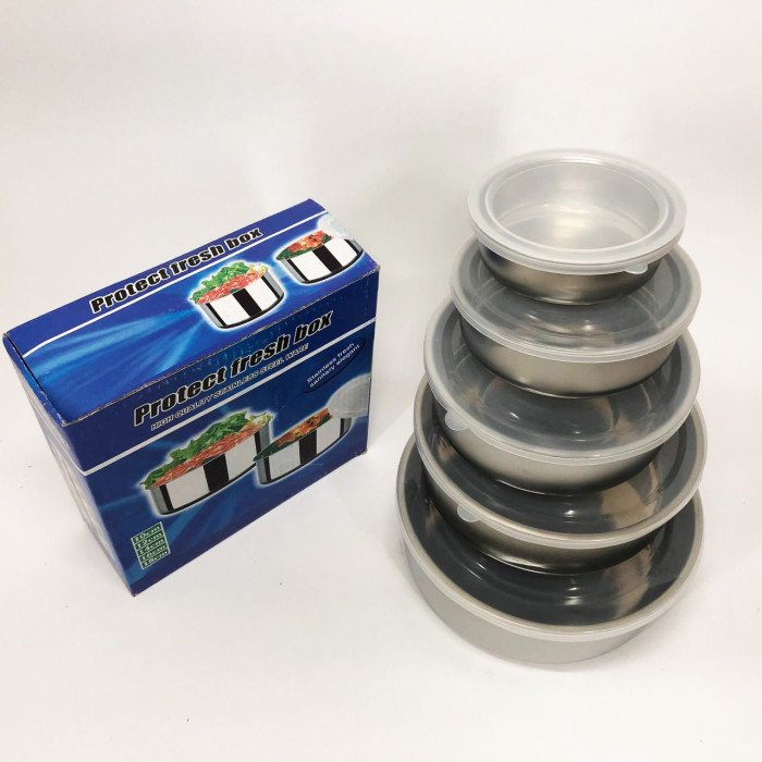 Набір харчових контейнерів Unique UN-1515 5 шт із нержавіючої сталі