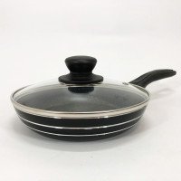 Сковорода UNIQUE UN-5161 18 см з кришкою, зовнішнім та внутрішнім антипригарним мармуровим покриттям