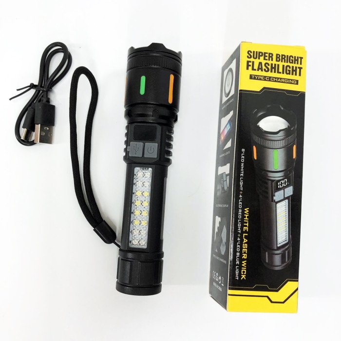 Ліхтар 530-2-TG+COB(white+red+blue)