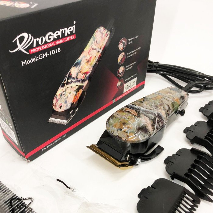 Професійна машинка для стрижки волосся GEMEI GM-1018, Стильна машинка для стрижки, Триммер для бороди