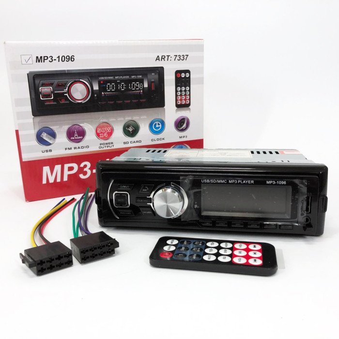 Автомагнітола MP3-1096 BT ISO зі знімною панеллю 4х50W, Магнітофон для машини авто автомобіля