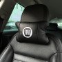 Набір подушок Fiat з натуральної шкіри + вишивка логотипу та шкіряний брелок у подарунок