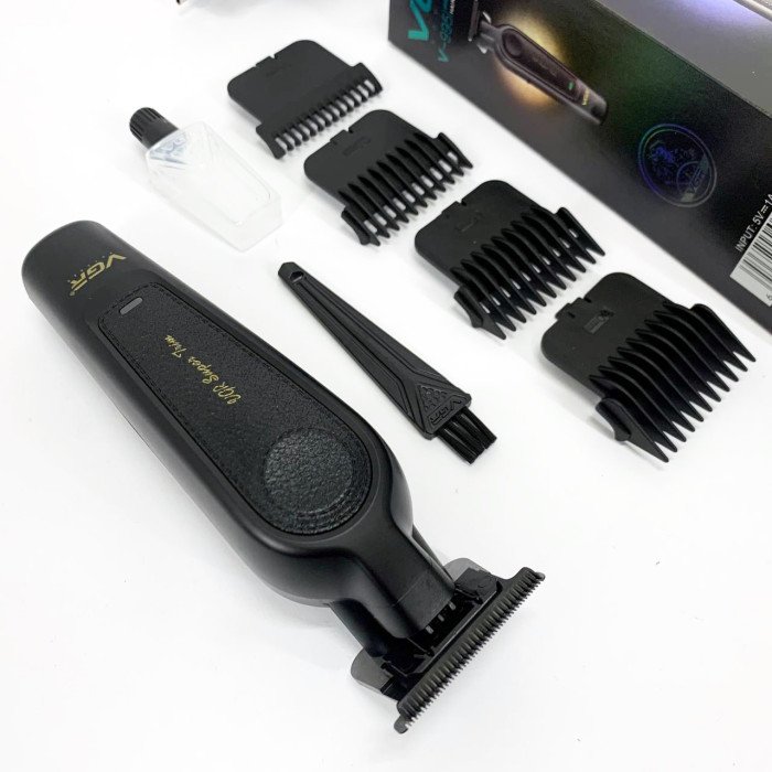 Акумуляторна машинка для стрижки VGR V-995 + 4 насадки, 2000 мАг, USB