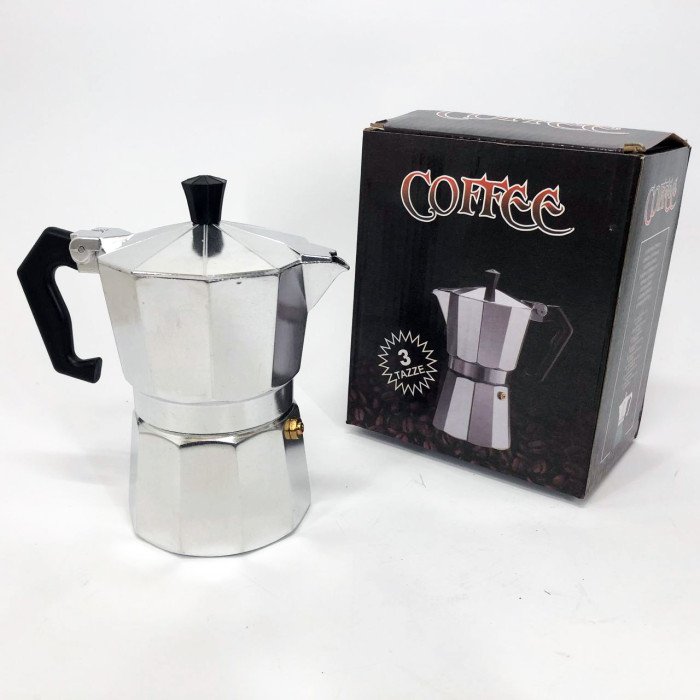 Гейзерна кавоварка UNIQUE UN-1911 алюмінієвий корпус 3 порції для меленої кави